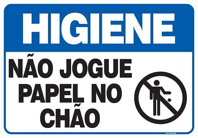 PLACA NÃO JOGUE CIGARROS NO CHÃO