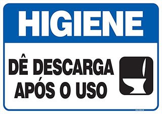 PLACA HIGIENE NÃO JOGUE COPO USADO NO CHÃO USE A LIXEIRA -  -  Loja de Sinalização