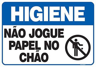 Higiene - Não Jogue Papel no Vaso