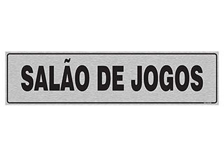 PLACA SALÃO DE JOGOS