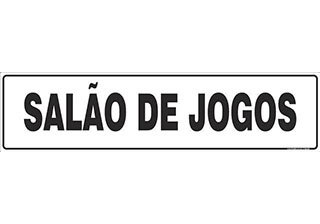 PLACA SALÃO DE JOGOS