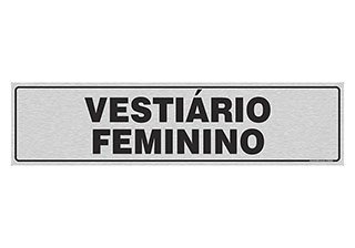 PLACA VESTIÁRIO FEMININO