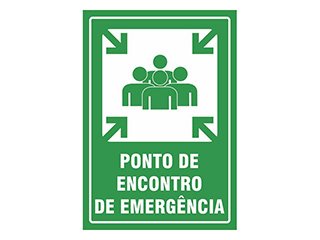 PLACA PONTO DE ENCONTRO DE EMERGÊNCIA